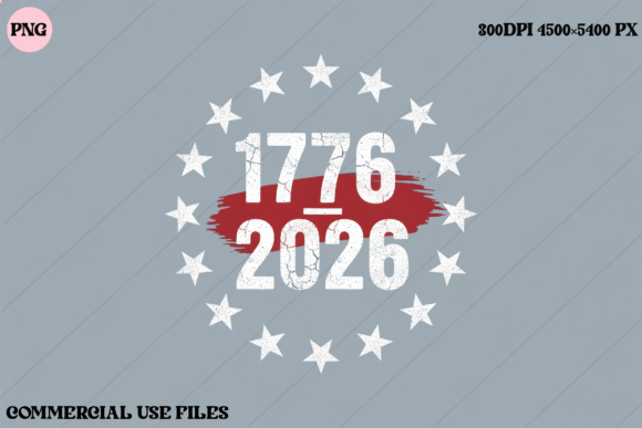 1776-2026 USA Stars Grunge Design: A Dynamic Graphic Asset
