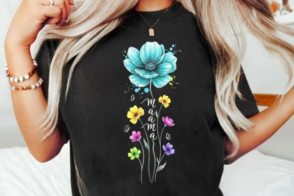 Boho Floral Mama T-shirt Design PNG_1775: A Creative Asset