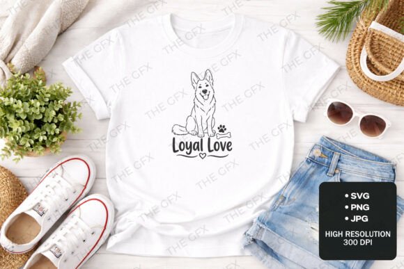 Loyal Love Dog Design: A Heartfelt Graphic for Pet Brands