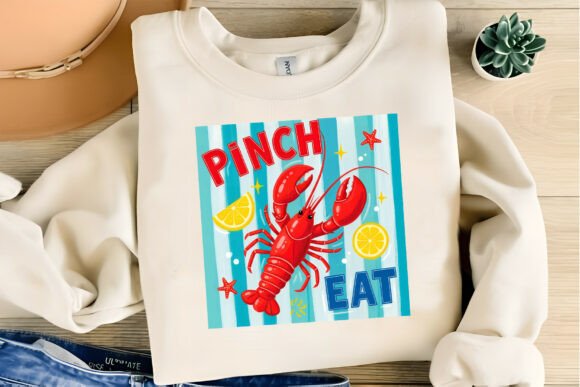 Pinch Eat Summer T-Shirt Design: A Fresh Graphic Asset