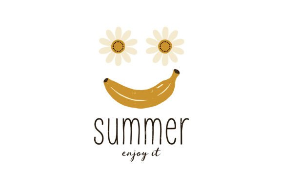 Summer Enjoy It Banana Cute Design: A Fresh Visual Asset